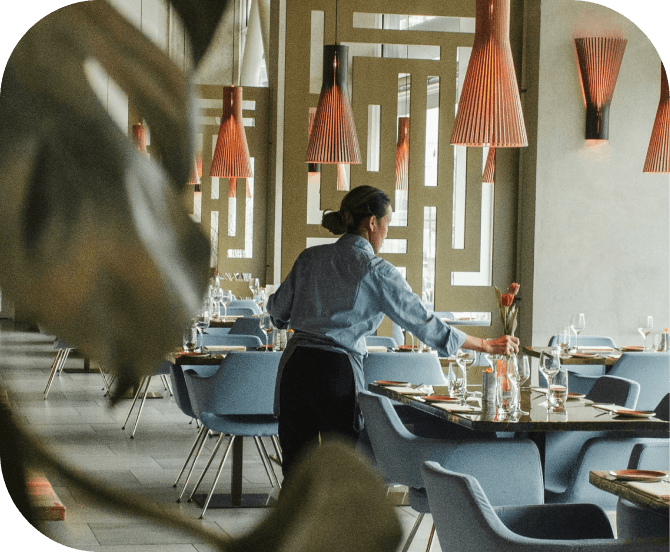 Hotel concierge welcoming guests